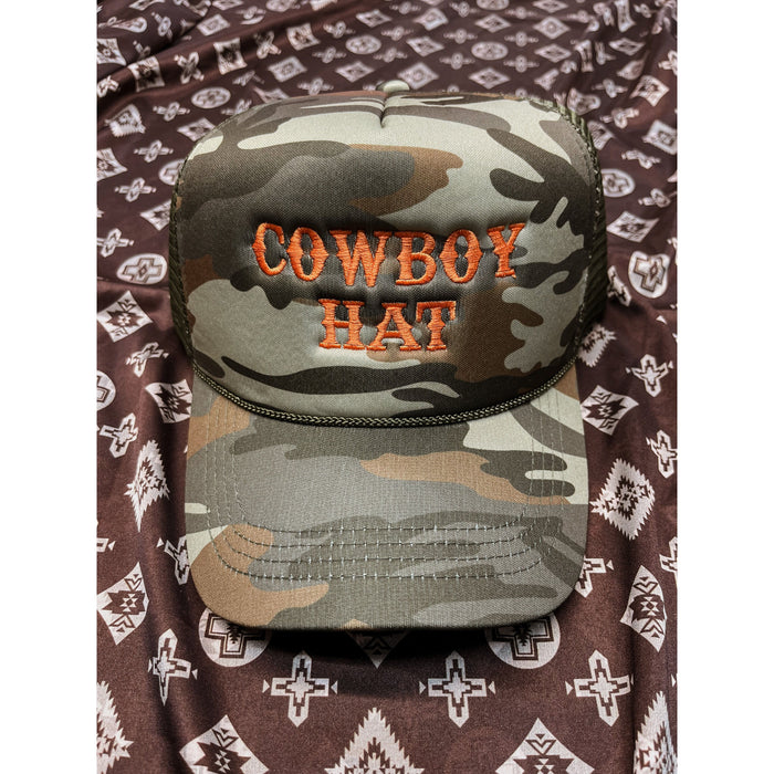 Cowboy Hat Trucker Hat-Hats-[Womens_Boutique]-[NFR]-[Rodeo_Fashion]-[Western_Style]-Calamity's LLC