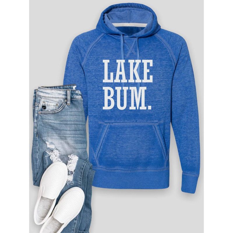 Lake Bum Vintage Hoodie-[Womens_Boutique]-[NFR]-[Rodeo_Fashion]-[Western_Style]-Calamity's LLC