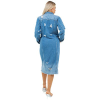 WOMEN LONG DENIM JACKET-[Womens_Boutique]-[NFR]-[Rodeo_Fashion]-[Western_Style]-Calamity's LLC