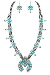 Squash Blossom Statement Western Necklace Set-[Womens_Boutique]-[NFR]-[Rodeo_Fashion]-[Western_Style]-Calamity's LLC