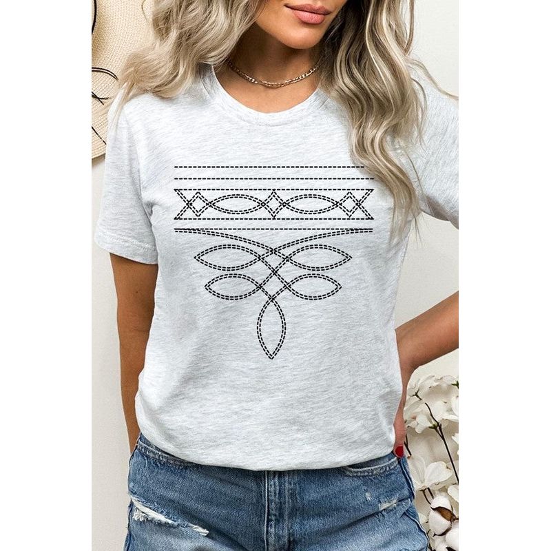 Western Boot Stitch Graphic Plus Tee-[Womens_Boutique]-[NFR]-[Rodeo_Fashion]-[Western_Style]-Calamity's LLC