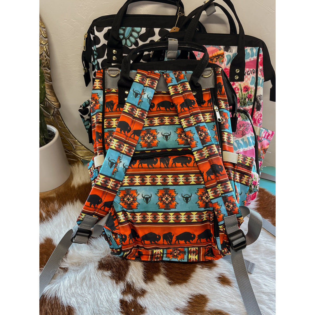 Diaper Backpack-Handbags-[Womens_Boutique]-[NFR]-[Rodeo_Fashion]-[Western_Style]-Calamity's LLC