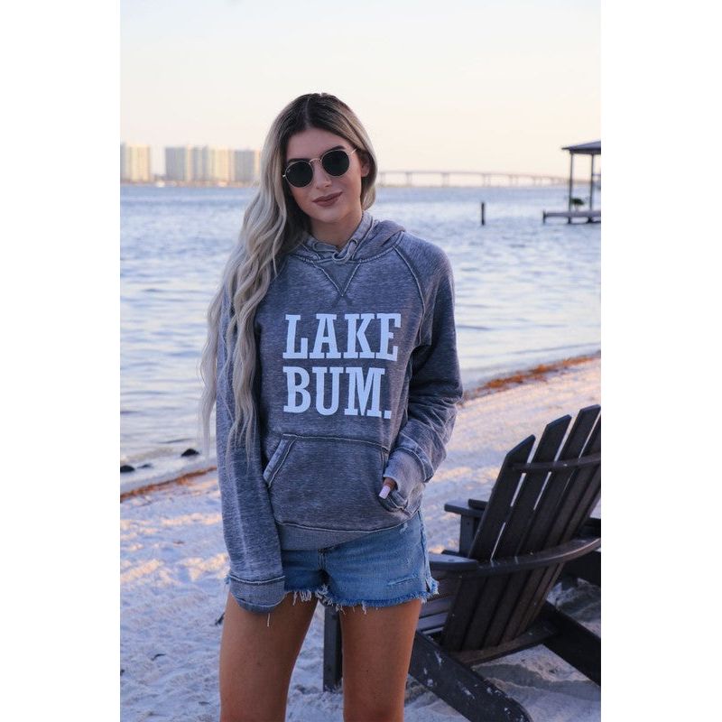 Lake Bum Vintage Hoodie-[Womens_Boutique]-[NFR]-[Rodeo_Fashion]-[Western_Style]-Calamity's LLC