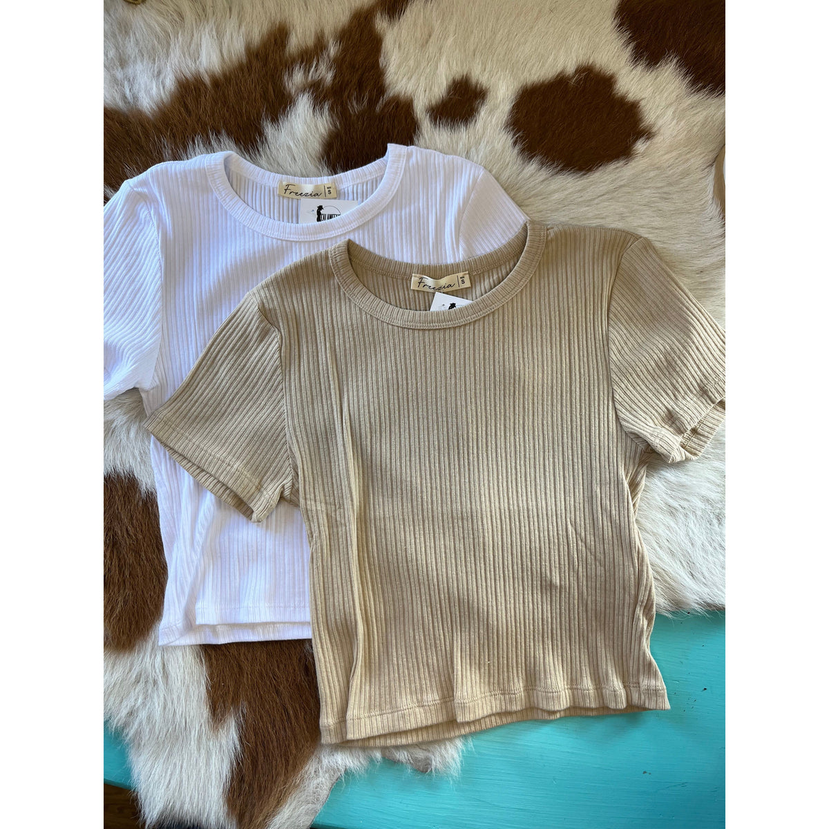 Ribbed Crop Top-Crop Tops-[Womens_Boutique]-[NFR]-[Rodeo_Fashion]-[Western_Style]-Calamity's LLC