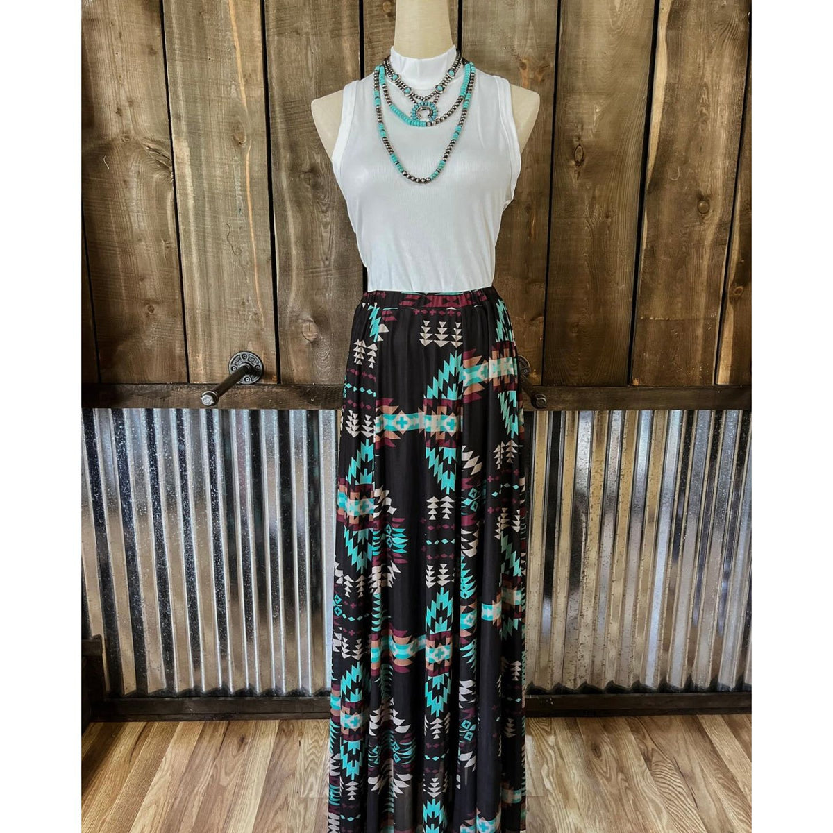 Ink Me Up maxi skirt-Skirts-[Womens_Boutique]-[NFR]-[Rodeo_Fashion]-[Western_Style]-Calamity's LLC