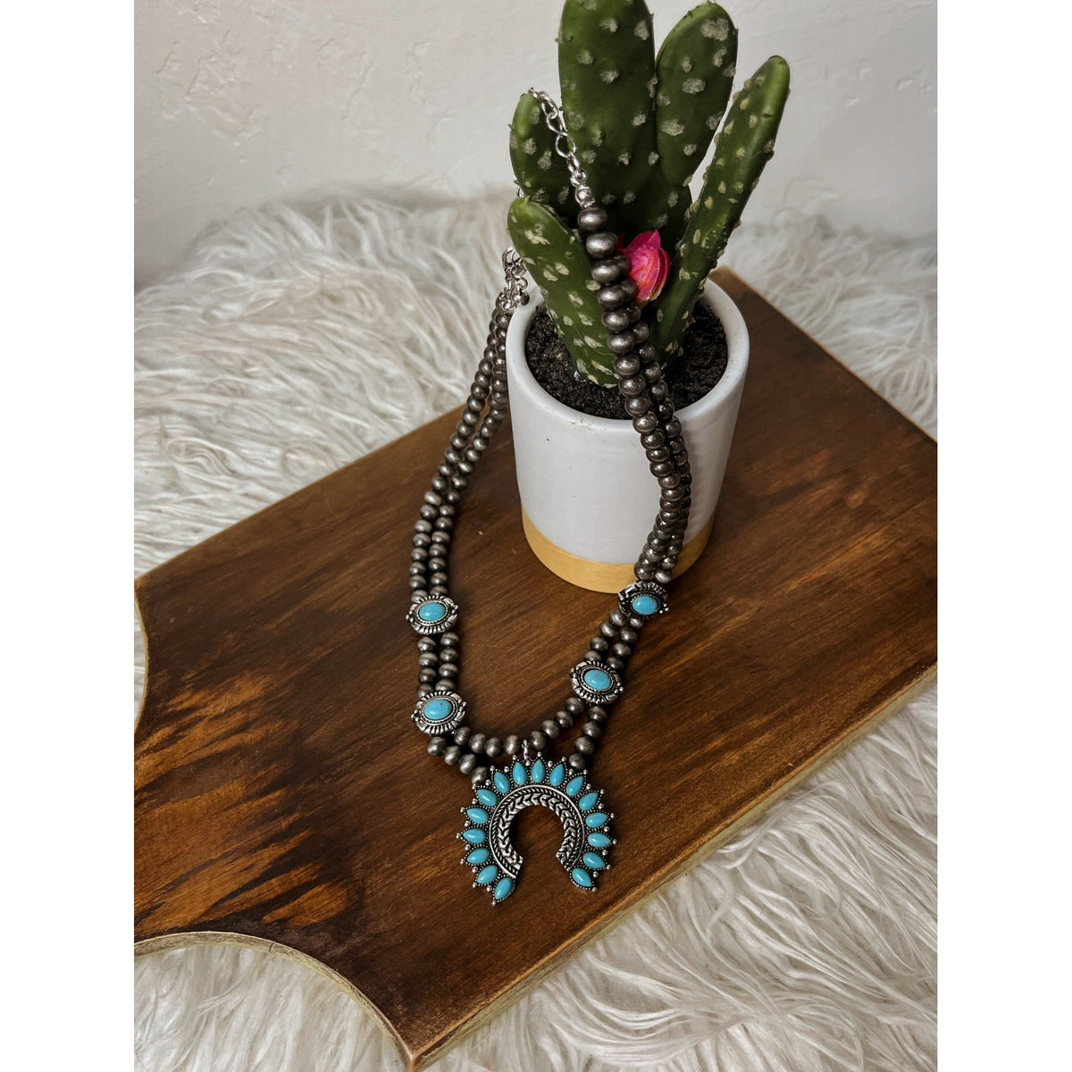 Beaded Squash Necklace-Necklaces-[Womens_Boutique]-[NFR]-[Rodeo_Fashion]-[Western_Style]-Calamity's LLC