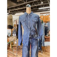 Livingston Denim Button-Up-Long Sleeves-[Womens_Boutique]-[NFR]-[Rodeo_Fashion]-[Western_Style]-Calamity's LLC