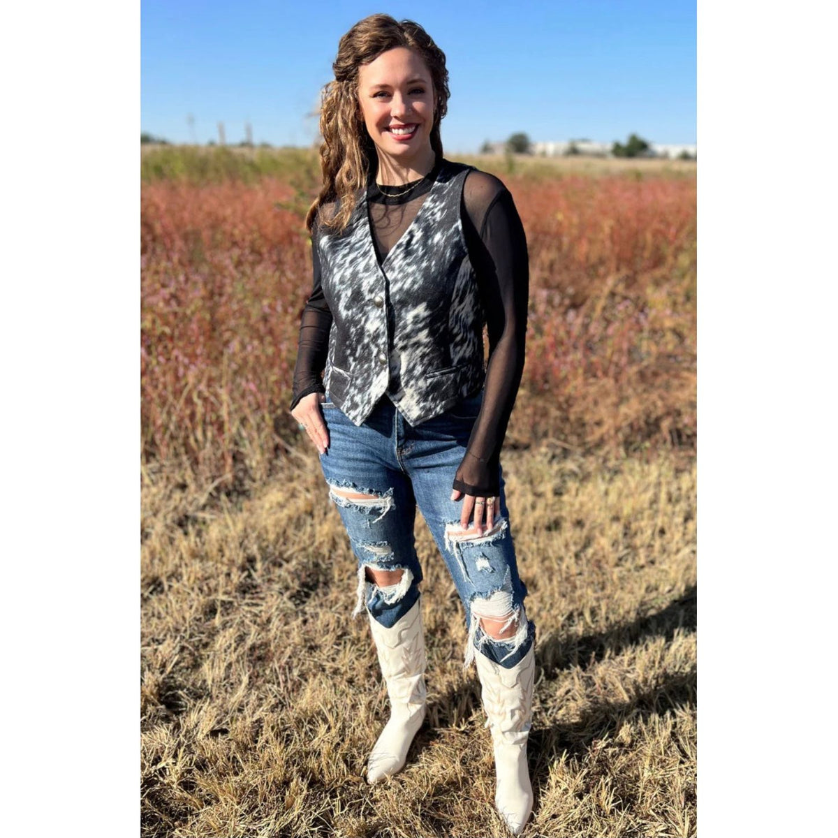 On The Range Vest-Vests-[Womens_Boutique]-[NFR]-[Rodeo_Fashion]-[Western_Style]-Calamity's LLC