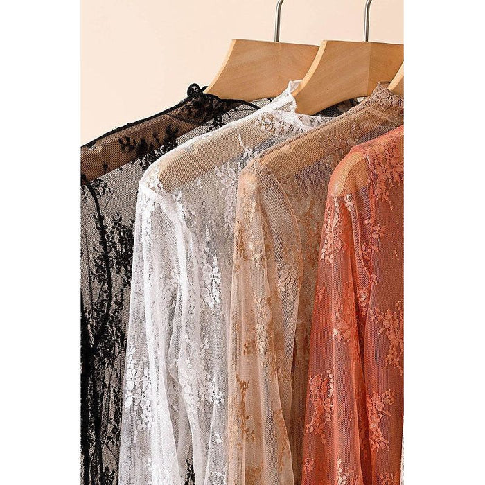 Danielle Sheer Lace Top-Long Sleeves-[Womens_Boutique]-[NFR]-[Rodeo_Fashion]-[Western_Style]-Calamity's LLC