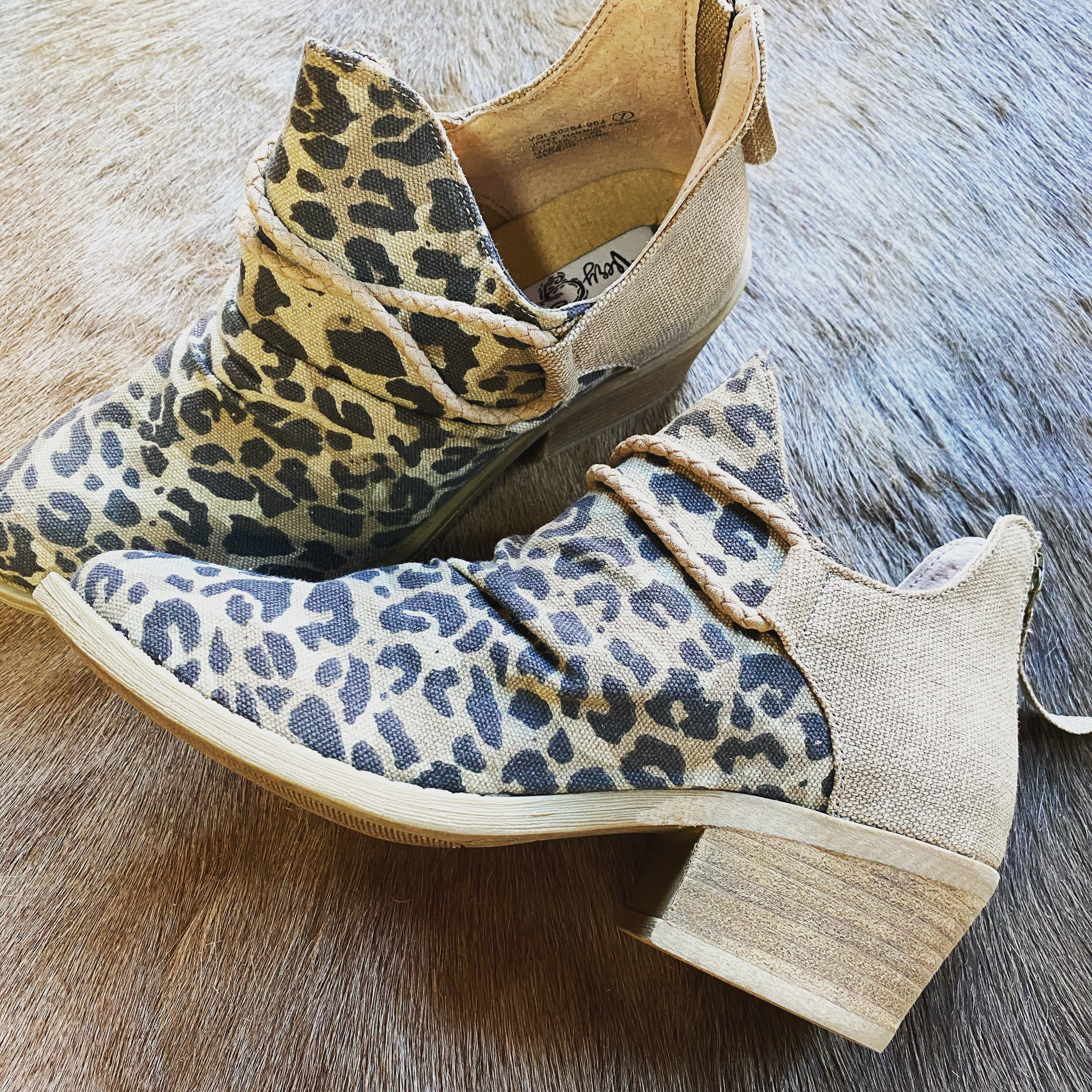 Womens clearance leopard booties