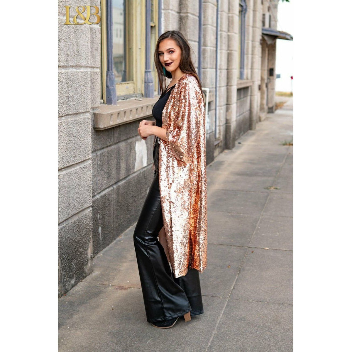 Women's Rose Gold Sequin Duster  Calamity's Boutique – Calamity's